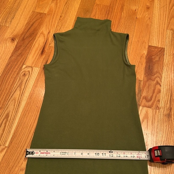 House of Harlow sleeveless mock neck knit olive dress.  Size S - Picture 8 of 9